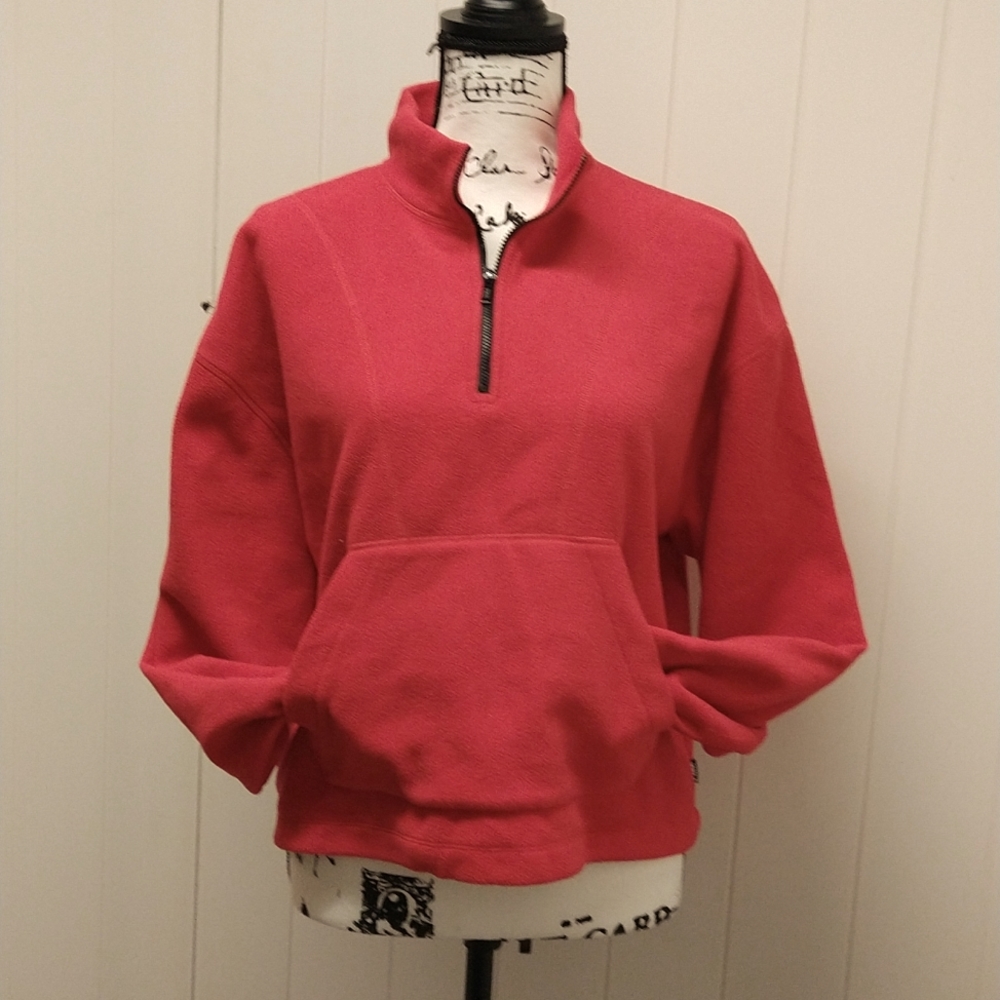PINK VS• fleece half zip sweatshirt